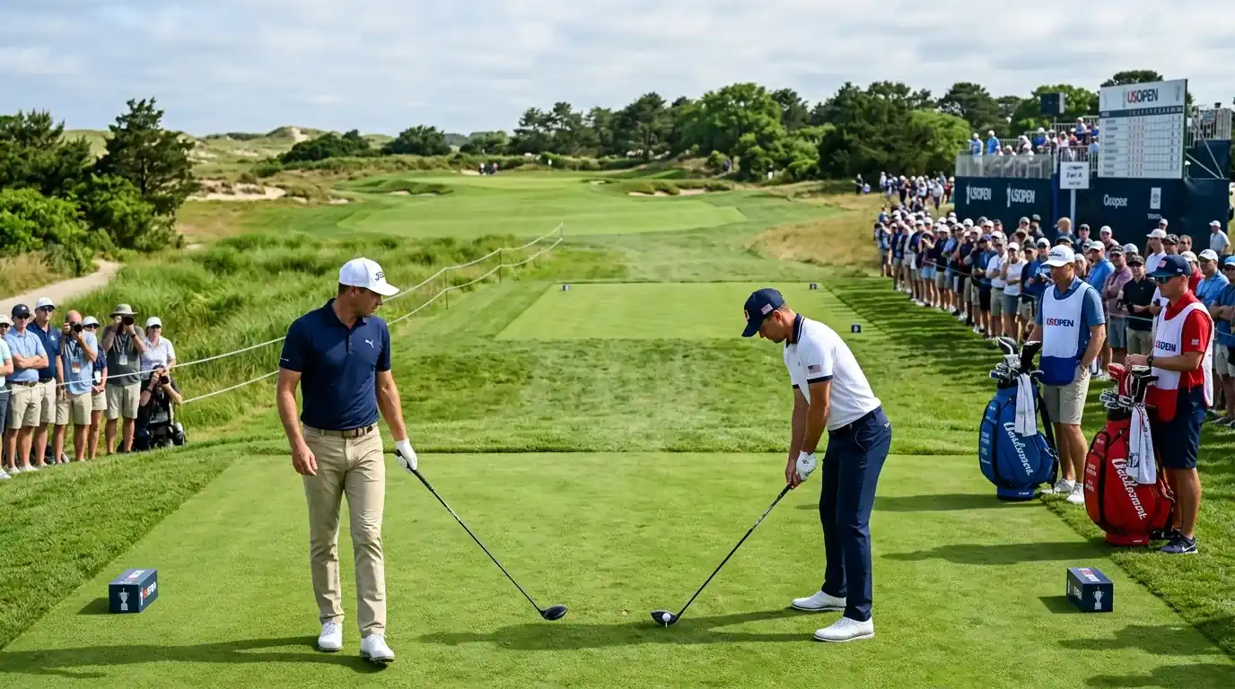Dos golfistas enfrentados en un head-to-head por ronda en el US Open con sus cuotas